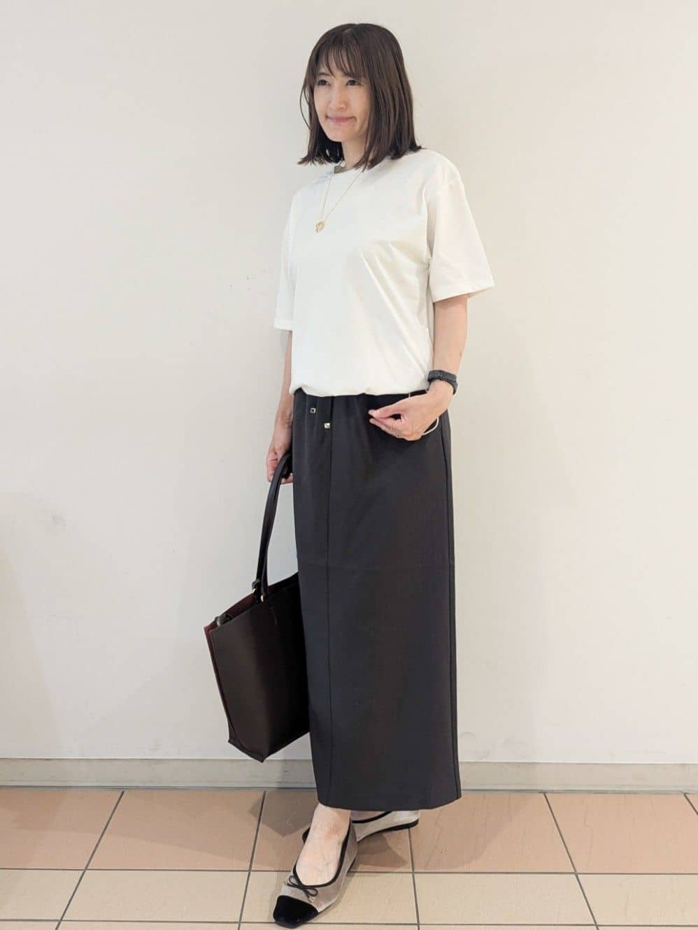Miさんの「OPAQUE.CLIP｜裾ドロストTシャツ【洗濯機洗い可】」を使ったコーディネート