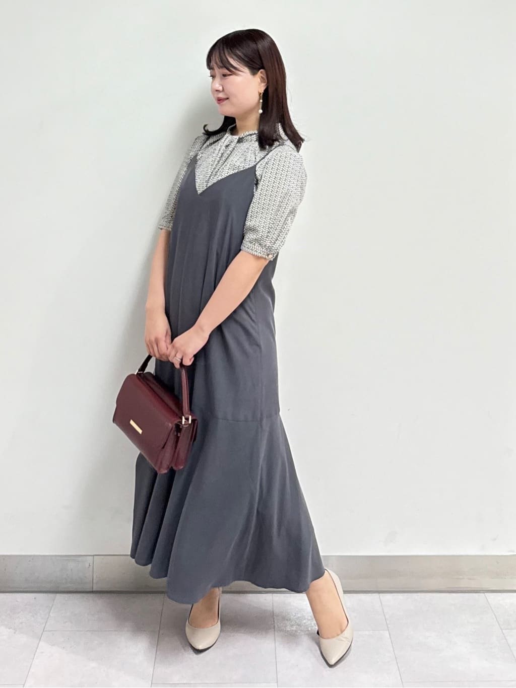 いくみさんの「UNTITLED｜【洗える/肩紐調節可能】パウダーキャミワンピース」を使ったコーディネート