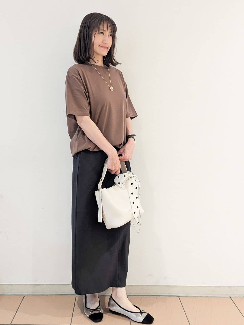 Miさんの「OPAQUE.CLIP｜裾ドロストTシャツ【洗濯機洗い可】」を使ったコーディネート