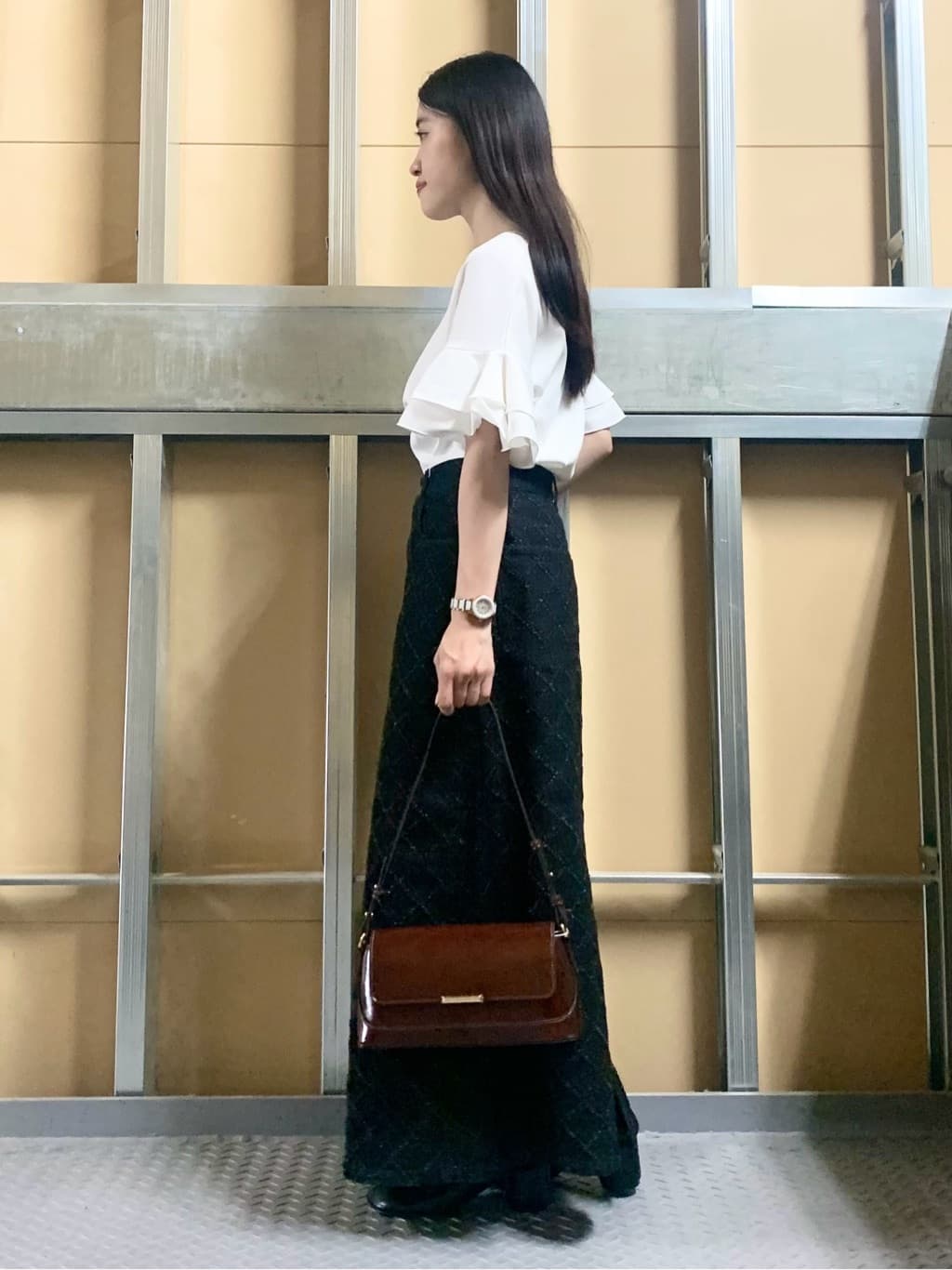 sahoさんの「THE SHOP TK｜【汗染み防止】袖フリルTシャツ【UVカット/洗濯機OK】」を使ったコーディネート