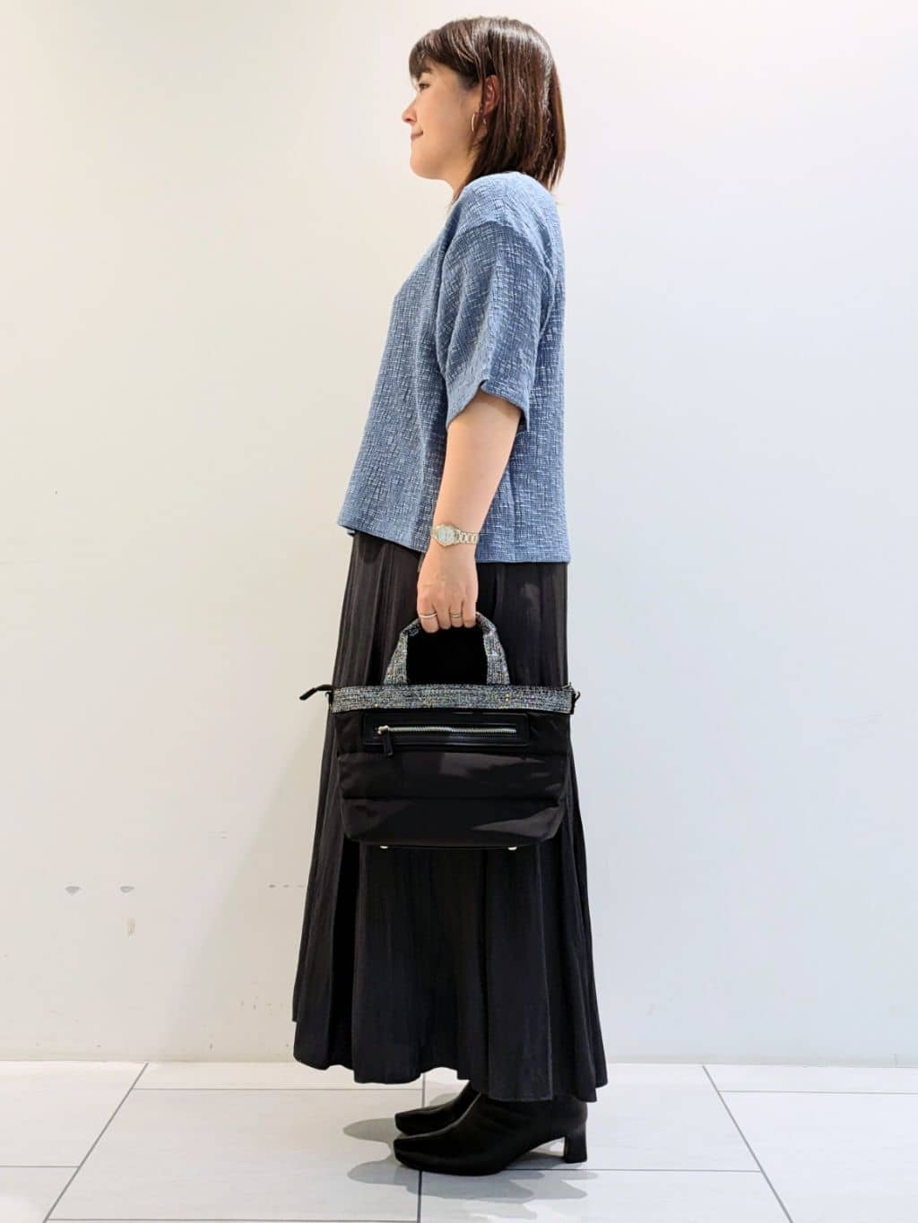 Onumaさんの「UNTITLED｜【五分袖/ジャージトップス】スラブカールマイヤープルオーバー」を使ったコーディネート