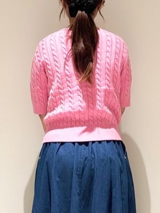 Liriさんの「Dessin｜ケーブルカーディガン」を使ったコーディネート