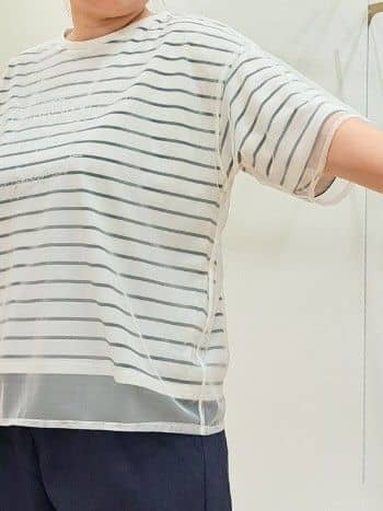 ふるさんの「grove｜ラフだけどおしゃれ　チュールレイヤードTシャツ」を使ったコーディネート