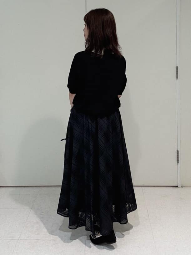 makiさんの「UNTITLED｜【トレンド/きれいめ】5分袖ポロニット」を使ったコーディネート