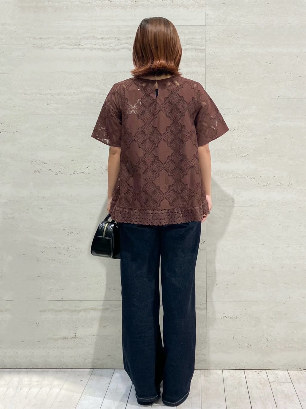 FUKAさんの「OPAQUE.CLIP｜レースフレアブラウス【洗濯機洗い可】」を使ったコーディネート