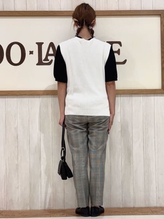 みきぽんさんの「SHOO･LA･RUE｜【ひんやり/S-LL】大人の五分袖プリントTシャツ」を使ったコーディネート