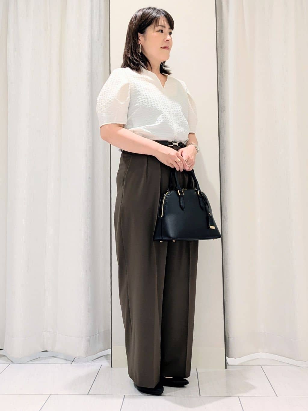 Onumaさんの「UNTITLED｜【アンサンブル可/薄手】ベーシッククルーネックカーディガン」を使ったコーディネート