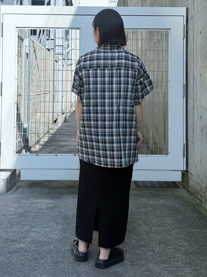 chさんの「THE SHOP TK｜チェック柄チュニックブラウス」を使ったコーディネート