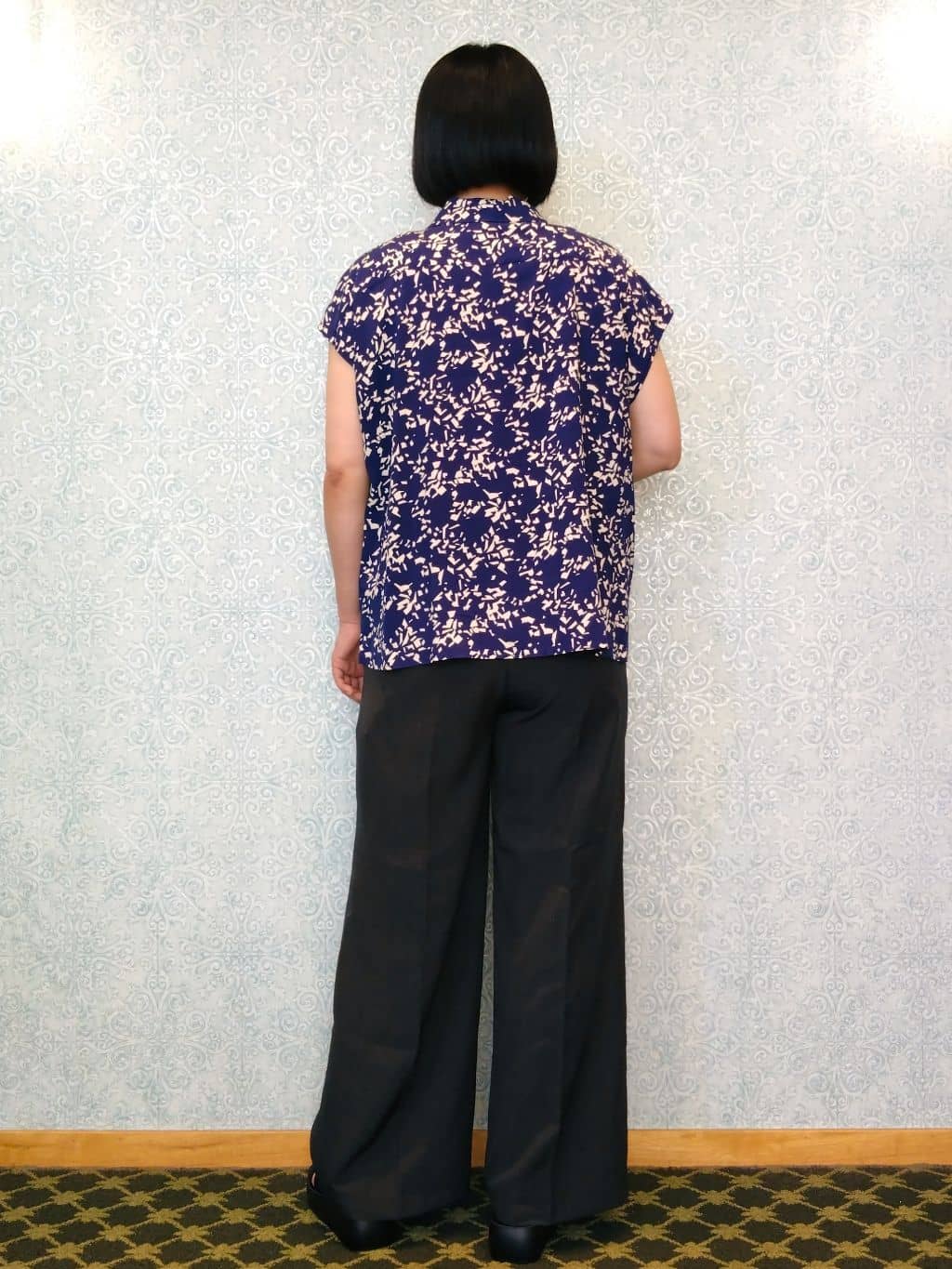 みいさんの「index｜幾何柄プリントシャツ／セットアップ対応【洗える】」を使ったコーディネート