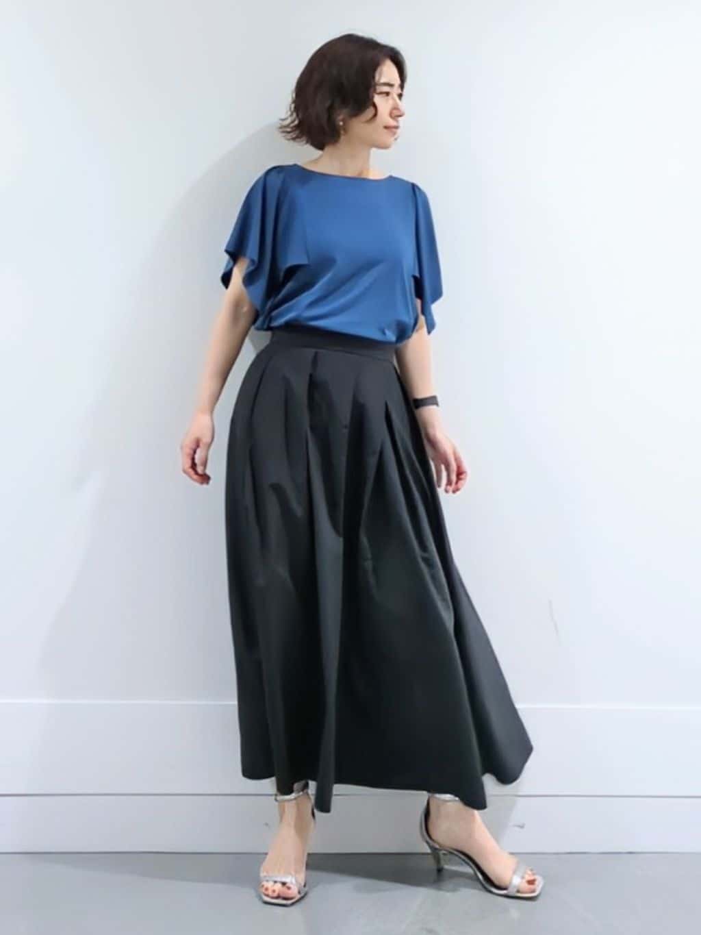 ミズタさんの「UNTITLED｜【きれいめ／接触冷感／日本製】ハンカチスリーブプルオーバー」を使ったコーディネート