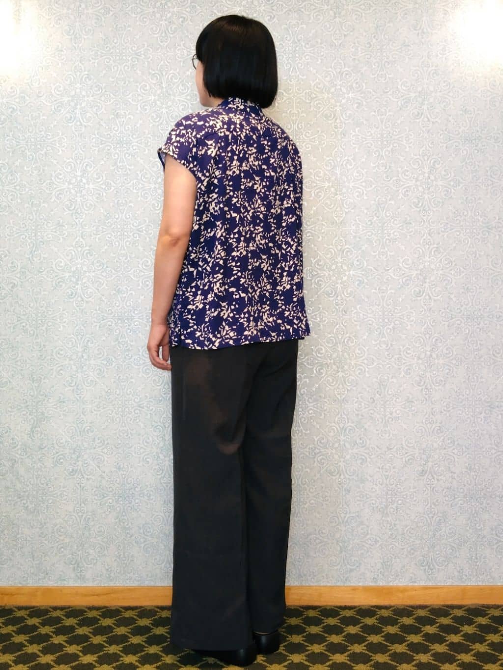 みいさんの「index｜幾何柄プリントシャツ／セットアップ対応【洗える】」を使ったコーディネート