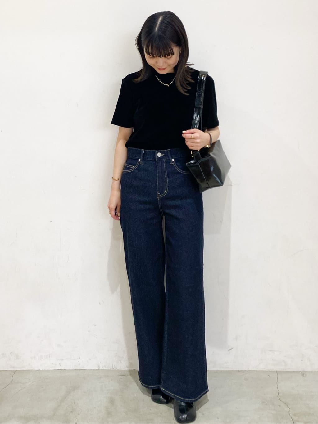 haruさんの「OPAQUE.CLIP｜フロッキーチュールTシャツ【洗濯機洗い可】」を使ったコーディネート