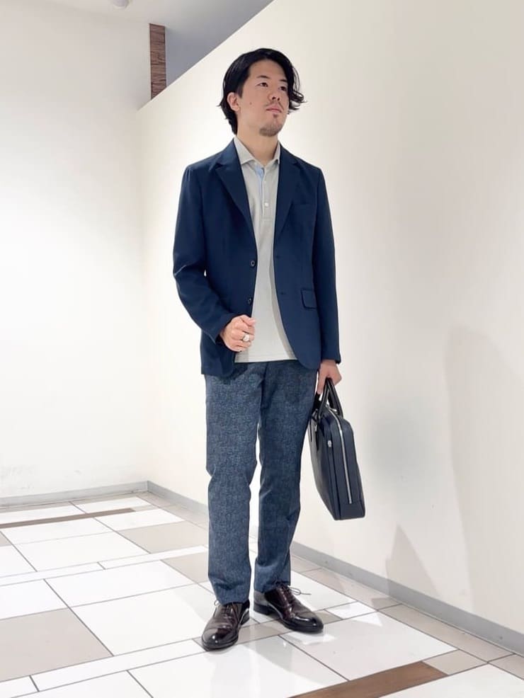 及川さんの「TAKEO KIKUCHI｜【COOL CITY WEAR】アーバンクール ジャケット /接触冷感・吸水速乾」を使ったコーディネート