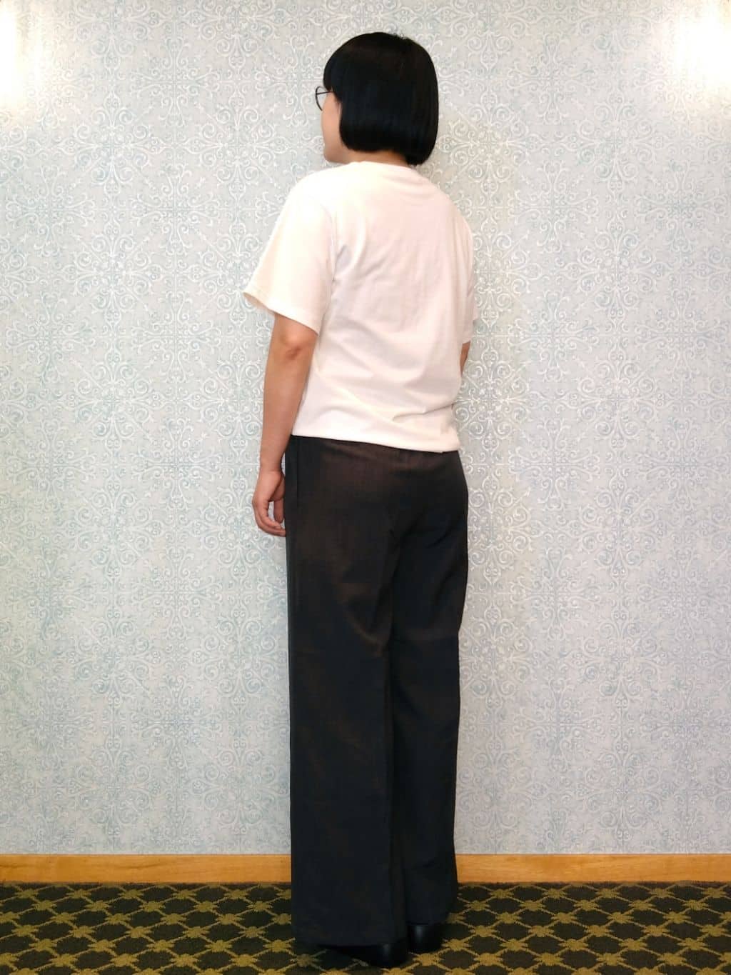 みいさんの「index｜ウエストサテン使いイージーワイドパンツ【洗濯機洗い可】」を使ったコーディネート