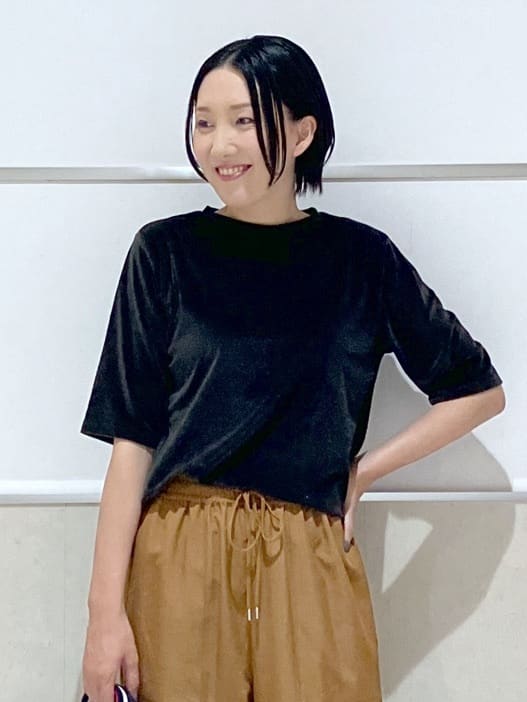 eriko さんの「Dessin｜【洗える】シアーベロアトップス」を使ったコーディネート