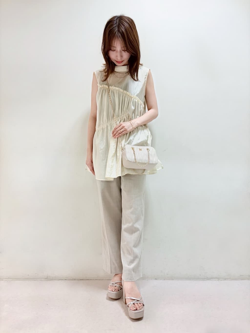 sakiさんの「ESPERANZA｜厚底アンクルベルトサンダル」を使ったコーディネート