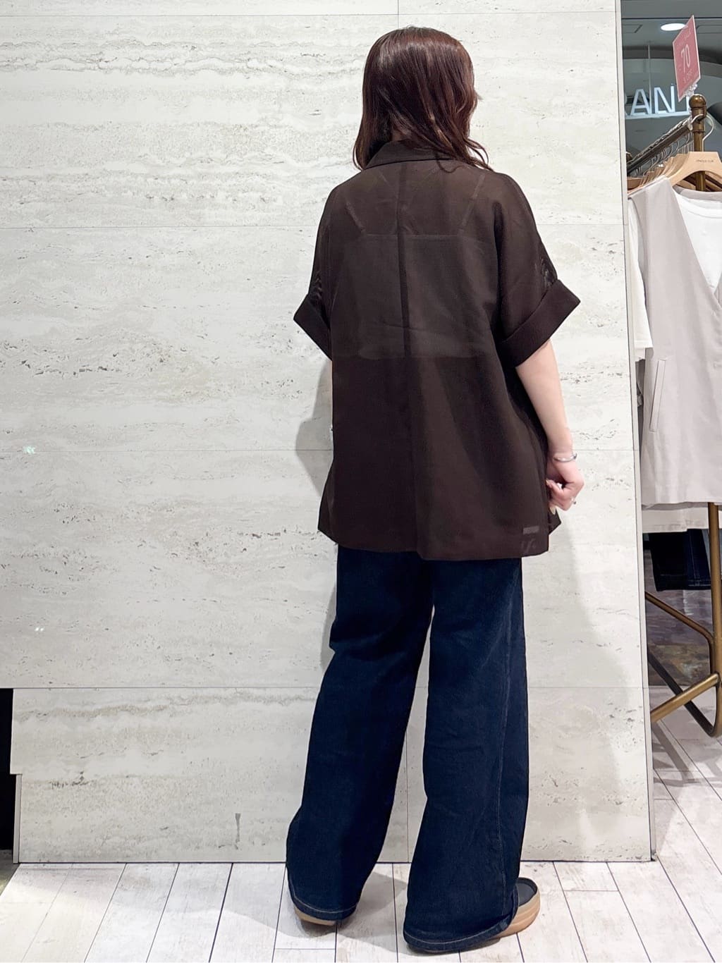かほさんの「OPAQUE.CLIP｜ストレッチバギーデニム【洗濯機洗い可】《SS～LL》」を使ったコーディネート