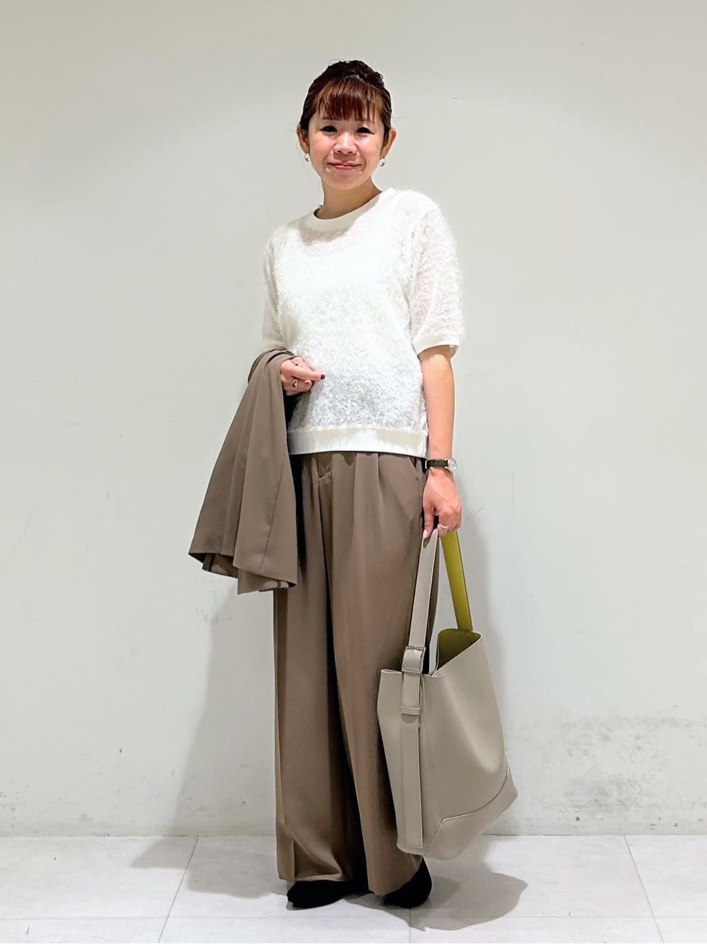 tsuyuさんの「INDIVI｜ヘアリージャカードトップス」を使ったコーディネート