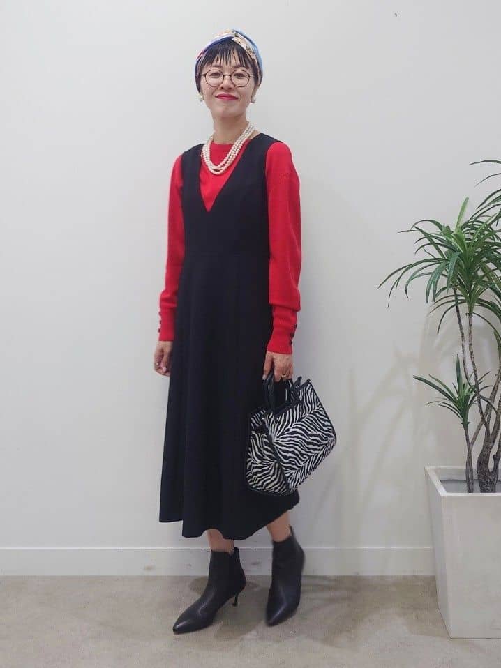 MUTSUKOさんの「UNTITLED｜【アンサンブル可/洗える】ウールミラノリブニット」を使ったコーディネート
