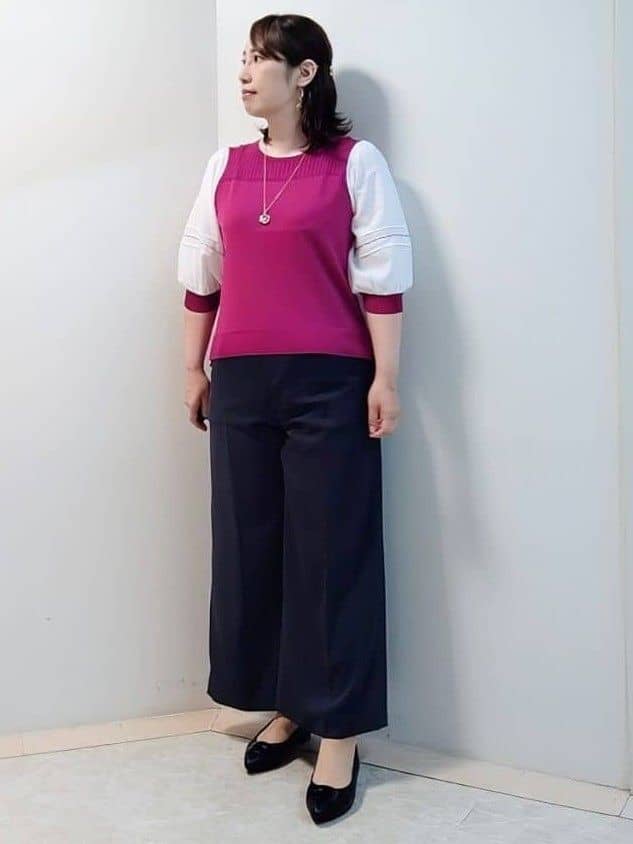 エリさんの「Reflect｜【透けない】フルレングスワイドストレートパンツ」を使ったコーディネート