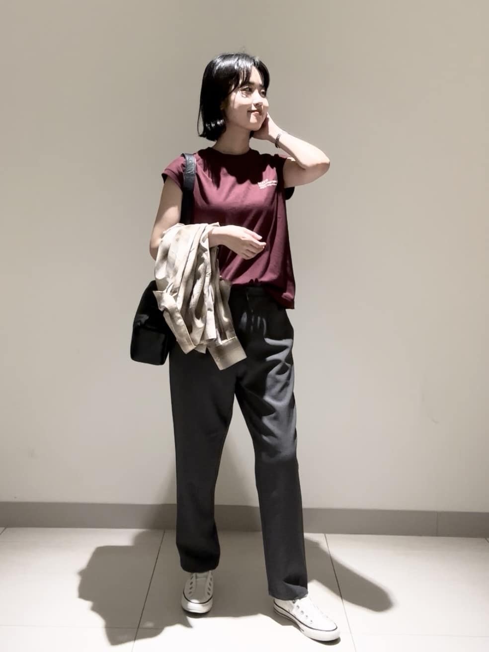 mayuさんの「Dessin｜【洗える】オーガニックコットンフレンチスリーブ」を使ったコーディネート