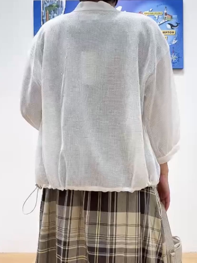 Hamaさんの「Dessin｜【リンクコーデ・洗える】ウエストドロスト付きチェック柄ワンピース」を使ったコーディネート