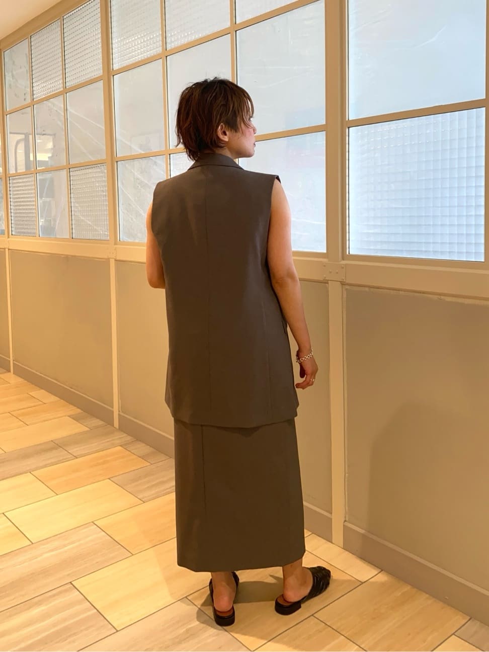 mari_831さんの「UNTITLED｜【セットアップ可/洗える】スラブテーラードカラージレ」を使ったコーディネート