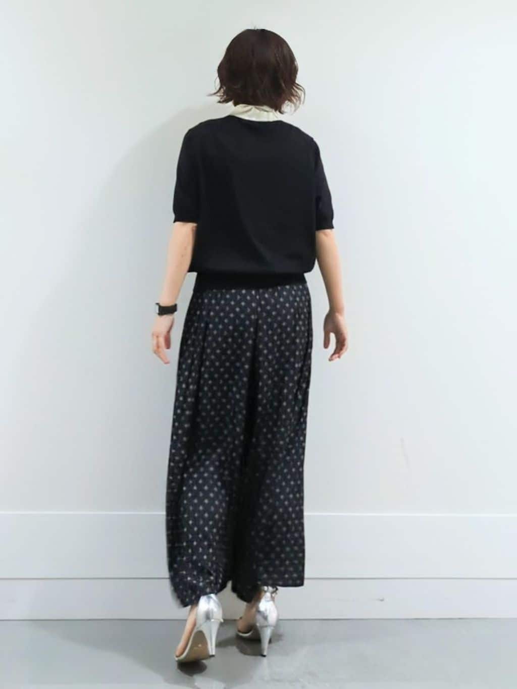 ミズタさんの「UNTITLED｜【トレンド/きれいめ】5分袖ポロニット」を使ったコーディネート