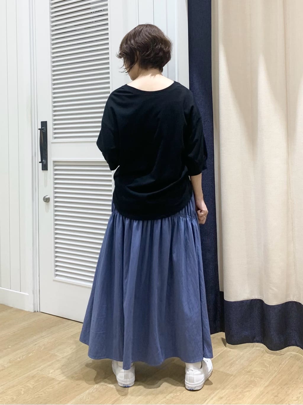 IMARIさんの「Dessin｜【360度可愛い/前後2WAY/洗える】ライトコットンヘンリーカットソー」を使ったコーディネート
