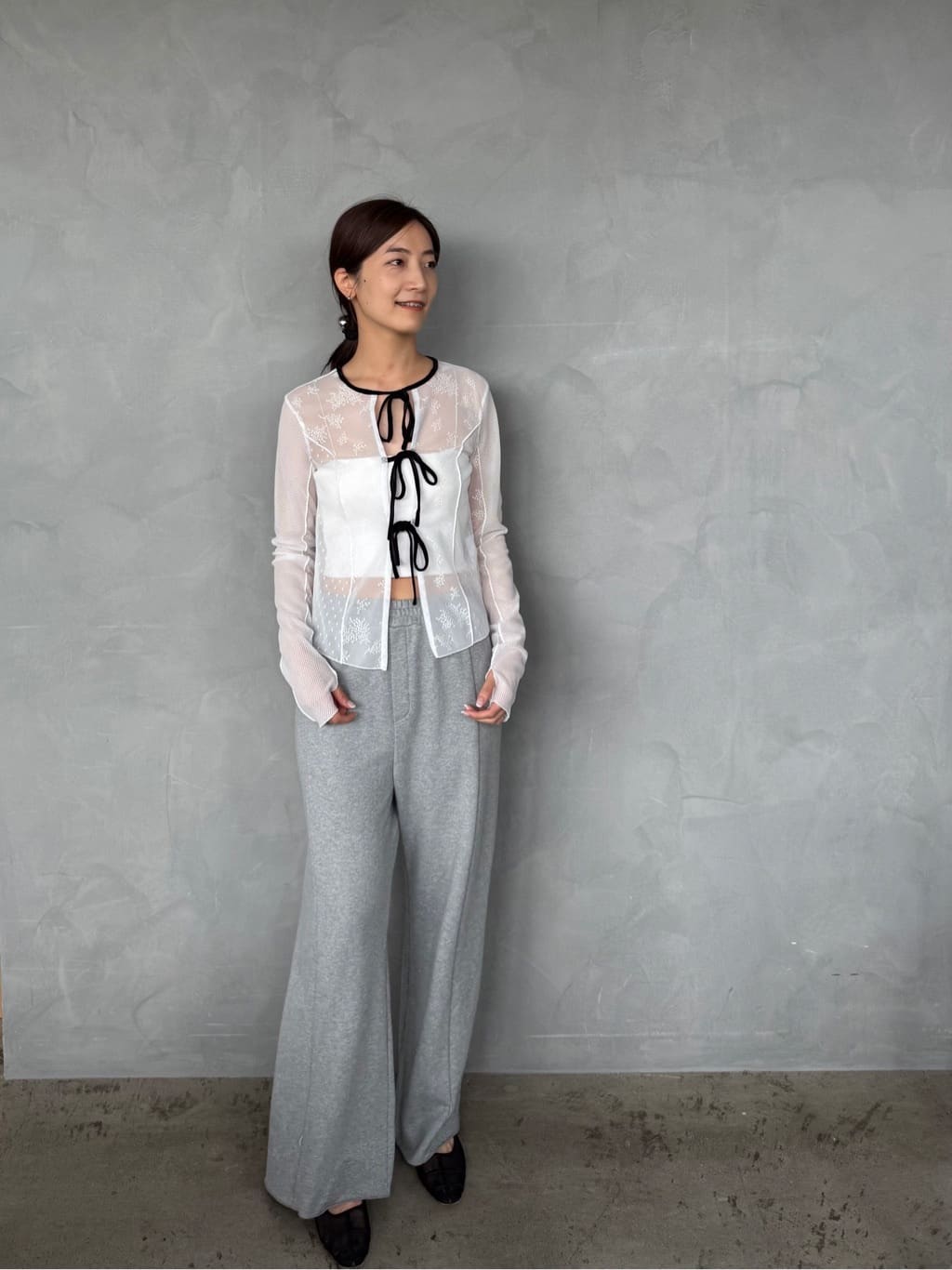 uchi__yamaさんの「CODE A｜【Re】ribbon sweat pants」を使ったコーディネート