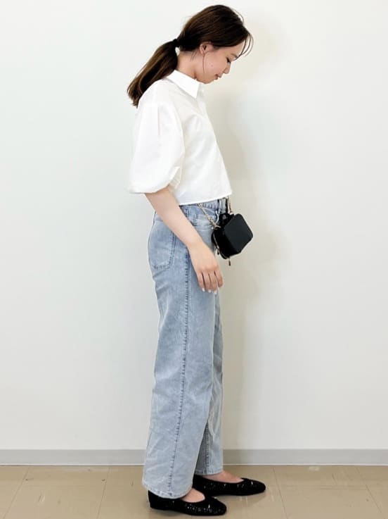 miyuuさんの「OPAQUE.CLIP｜バルーンスリーブシャツ【洗濯機洗い可】」を使ったコーディネート