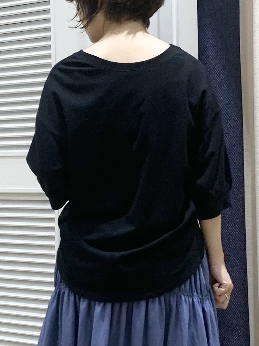 IMARIさんの「Dessin｜【360度可愛い/前後2WAY/洗える】ライトコットンヘンリーカットソー」を使ったコーディネート