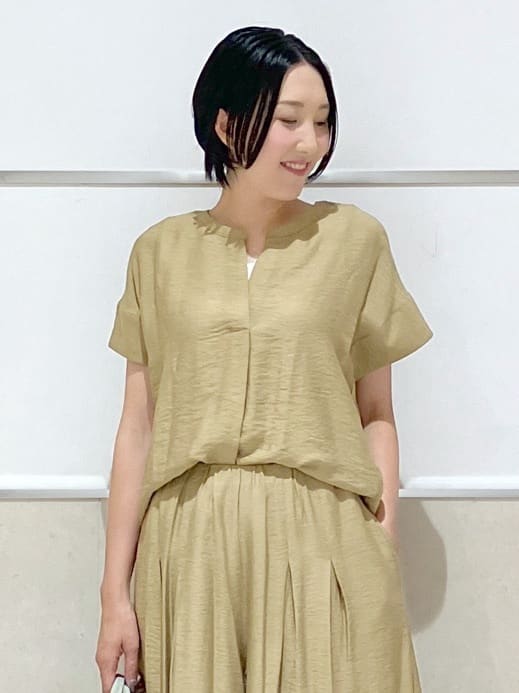 eriko さんの「Dessin｜【セットアップ可】2WAYネックスキッパーブラウス」を使ったコーディネート