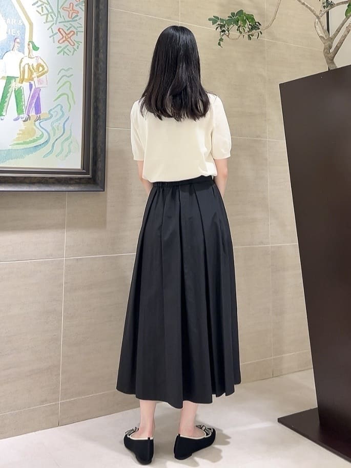 sechiさんの「UNTITLED｜【トレンド/きれいめ】5分袖ポロニット」を使ったコーディネート