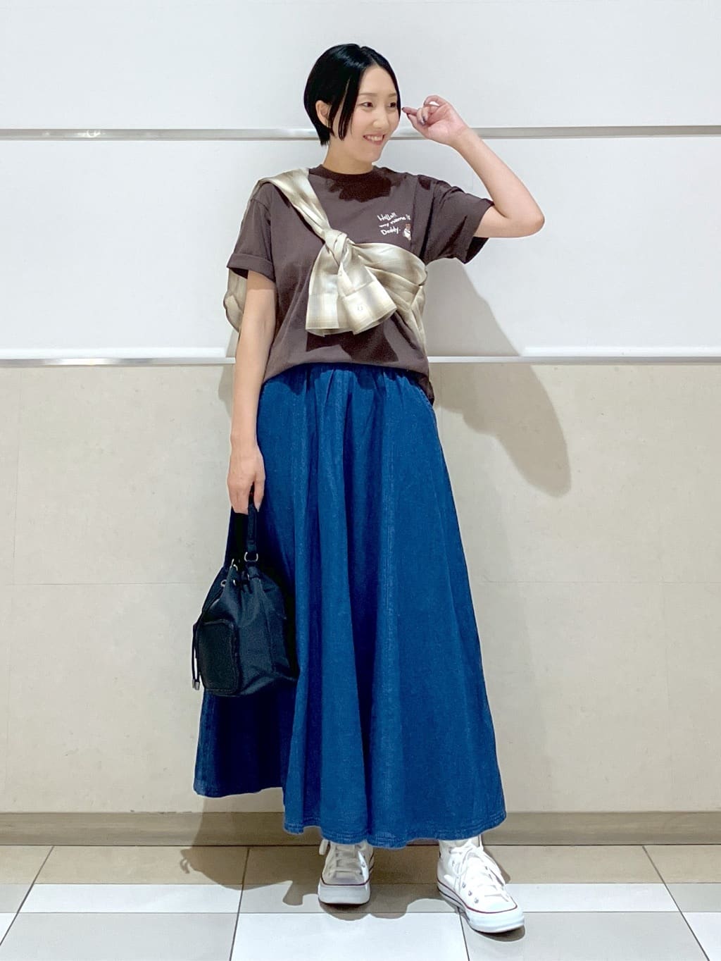 eriko さんの「Dessin｜【洗える】シアーオンブレーチェックシャツ」を使ったコーディネート