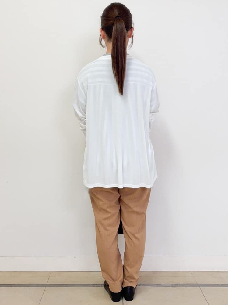 ハルさんの「Reflect｜【洗える】ドビーストライプブラウス」を使ったコーディネート