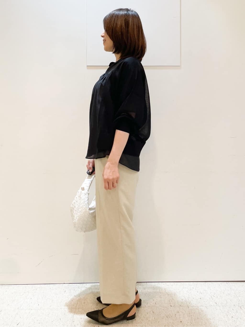 めいさんの「Reflect｜【選べる5色◎／マシンウォッシュ可】シャーリングデザインブラウス」を使ったコーディネート