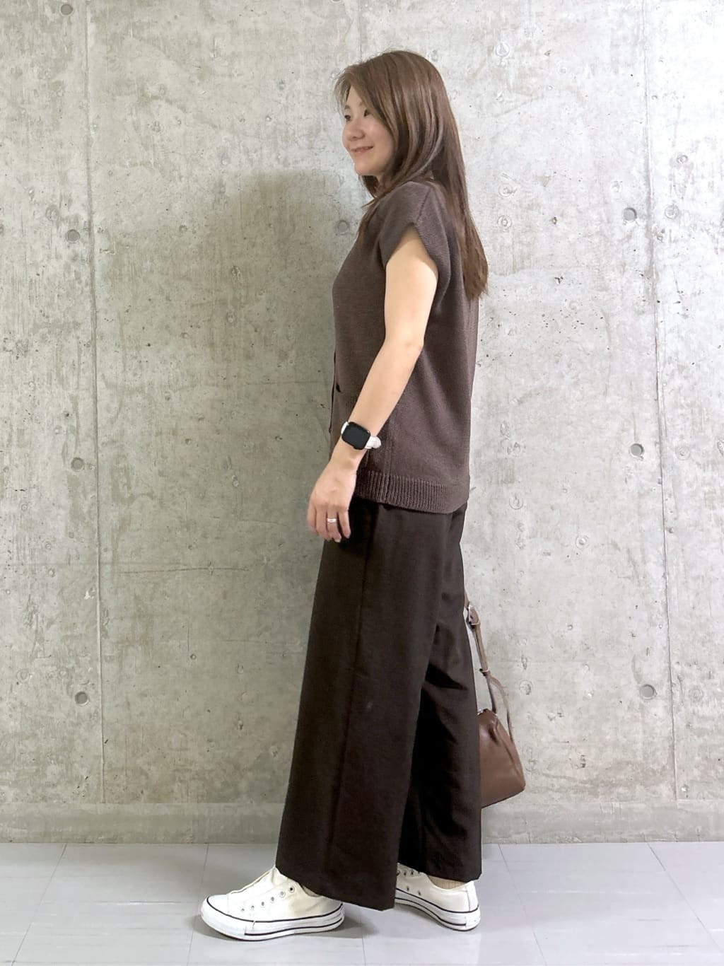 takaさんの「Dessin｜【洗える】フレンチスリーブニットベスト」を使ったコーディネート