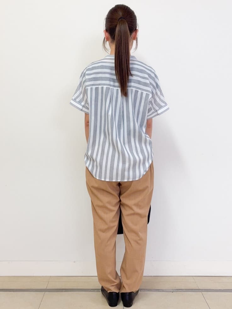 ハルさんの「Reflect｜【洗える】ドビーストライプブラウス」を使ったコーディネート