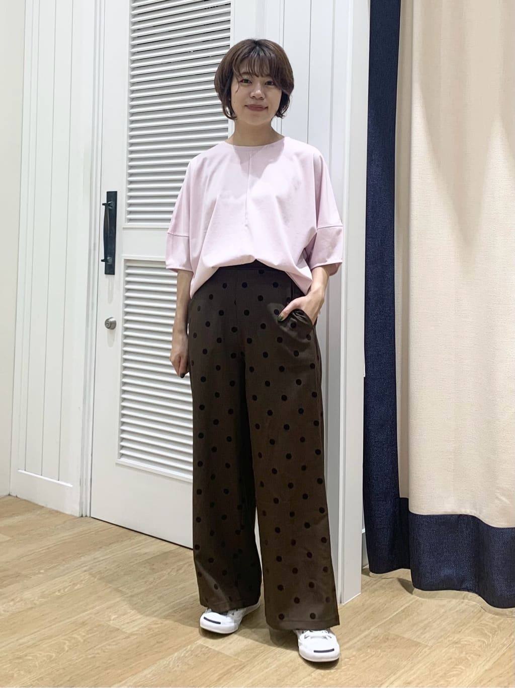IMARIさんの「Dessin｜【二の腕カバー／UVカット】ランタンスリーブカットソー」を使ったコーディネート