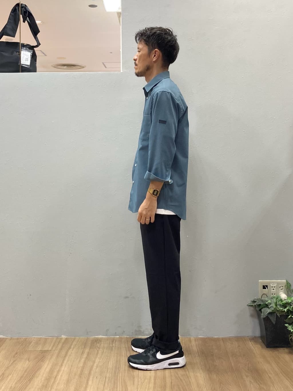シュンさんの「TAKEO KIKUCHI｜【COOL CITY WEAR】DotAir（R）サッカー シャツ」を使ったコーディネート