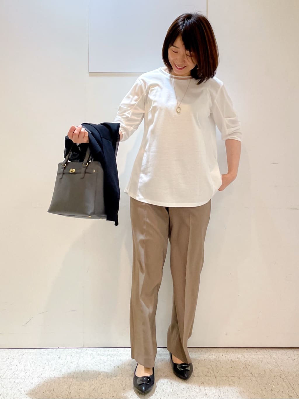めいさんの「Reflect｜【マシンウォッシュ可】リネンライクフレアパンツ」を使ったコーディネート