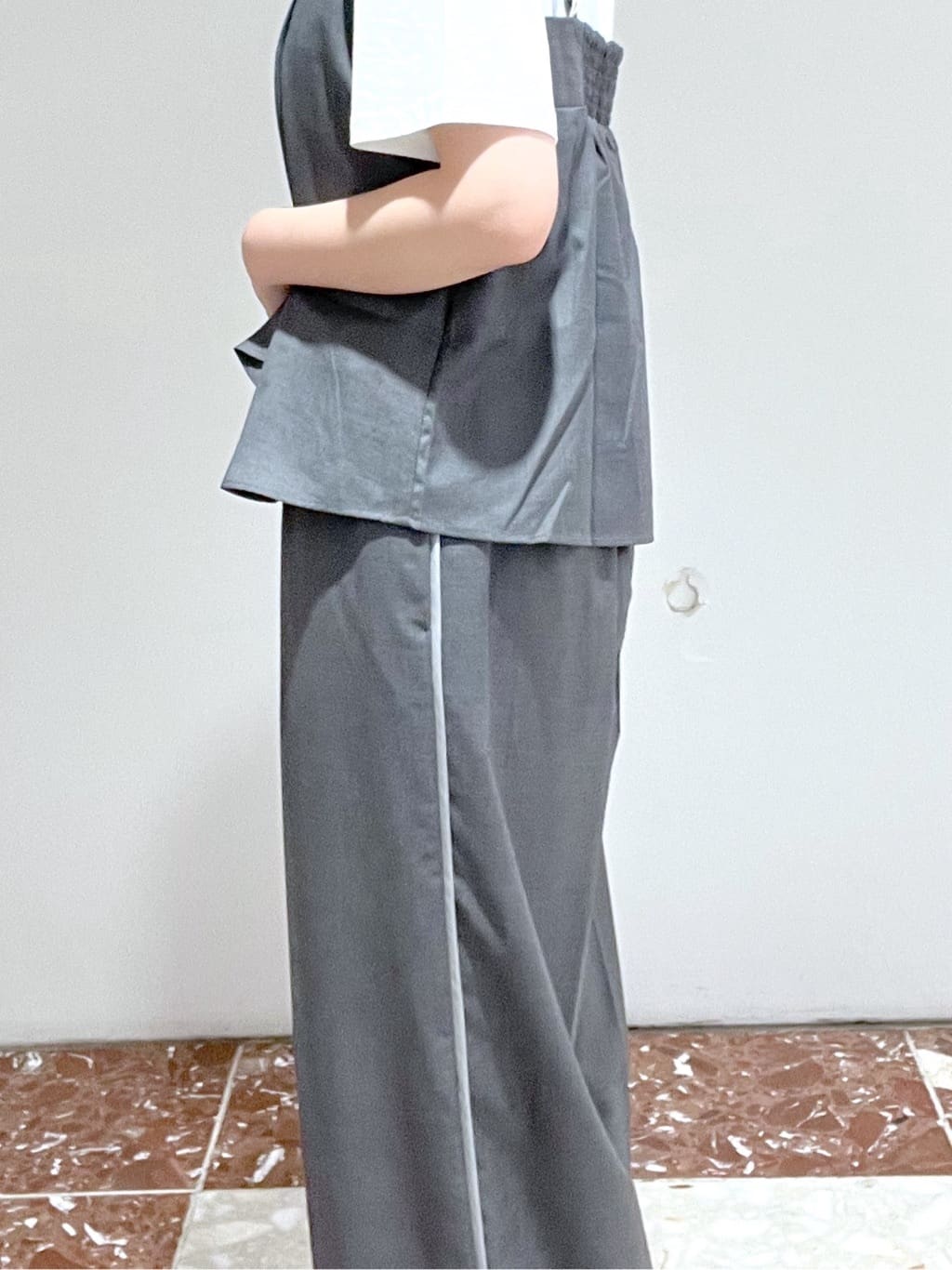 Makinoさんの「Dessin｜【洗える】チュール刺繍Tシャツ」を使ったコーディネート