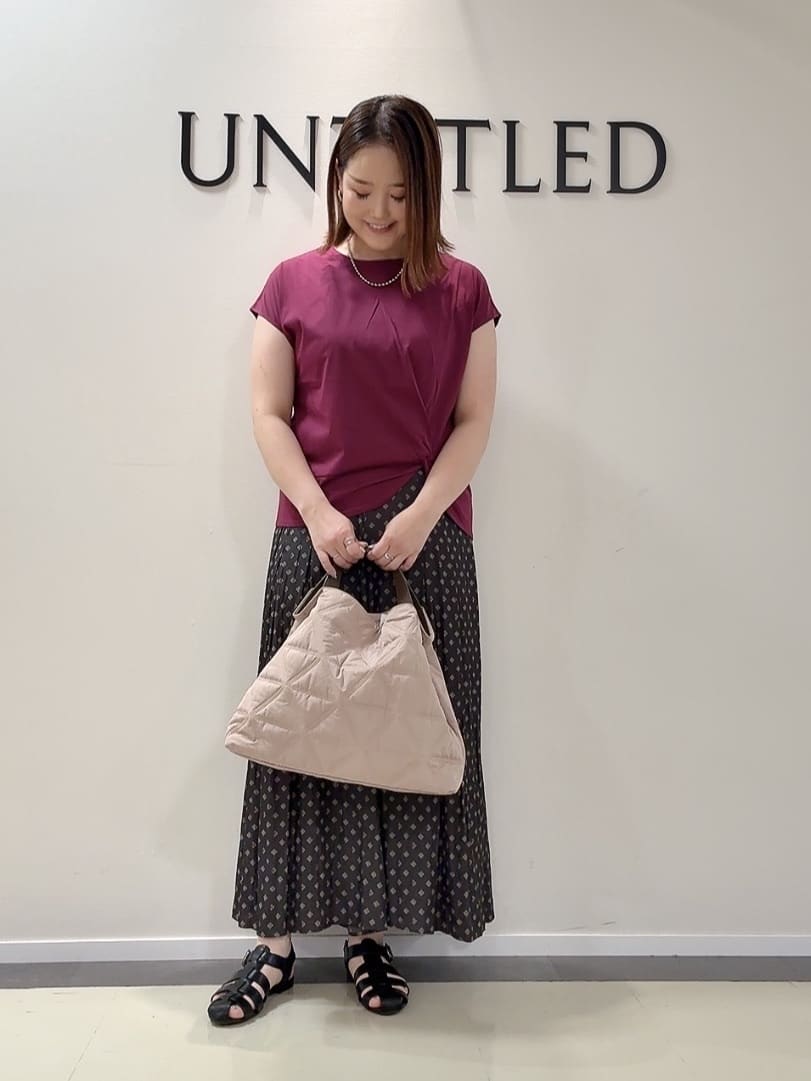 YUIさんの「UNTITLED｜【セットアップ可/ウエストゴム/リラクシー】スクエアジオメ柄スカーチョ」を使ったコーディネート