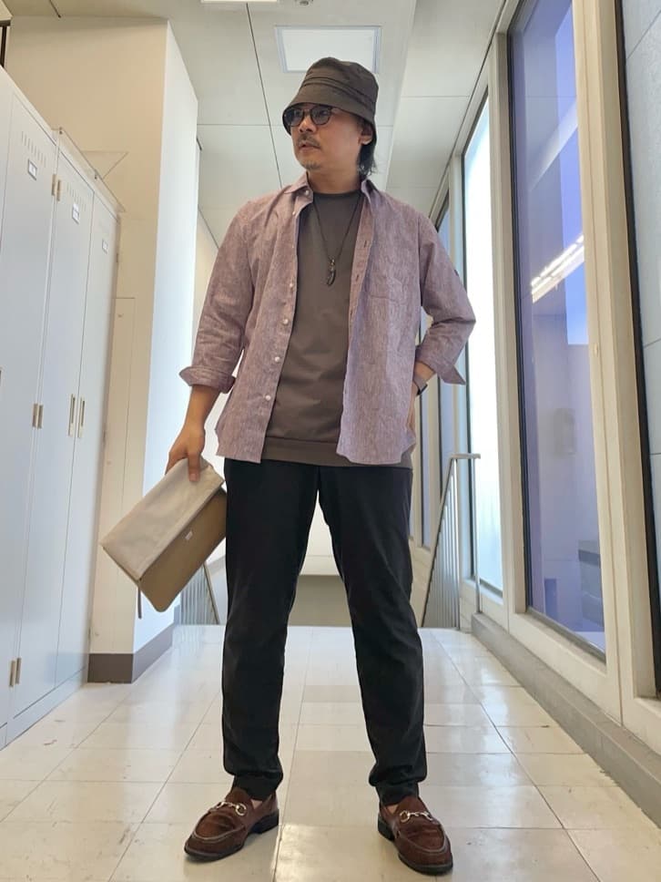 MAKOTO AIさんの「TAKEO KIKUCHI｜【COOL CITY WEAR】テーラードTシャツ /接触冷感」を使ったコーディネート