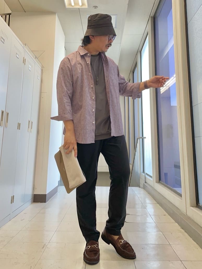 MAKOTO AIさんの「TAKEO KIKUCHI｜【COOL CITY WEAR】テーラードTシャツ /接触冷感」を使ったコーディネート