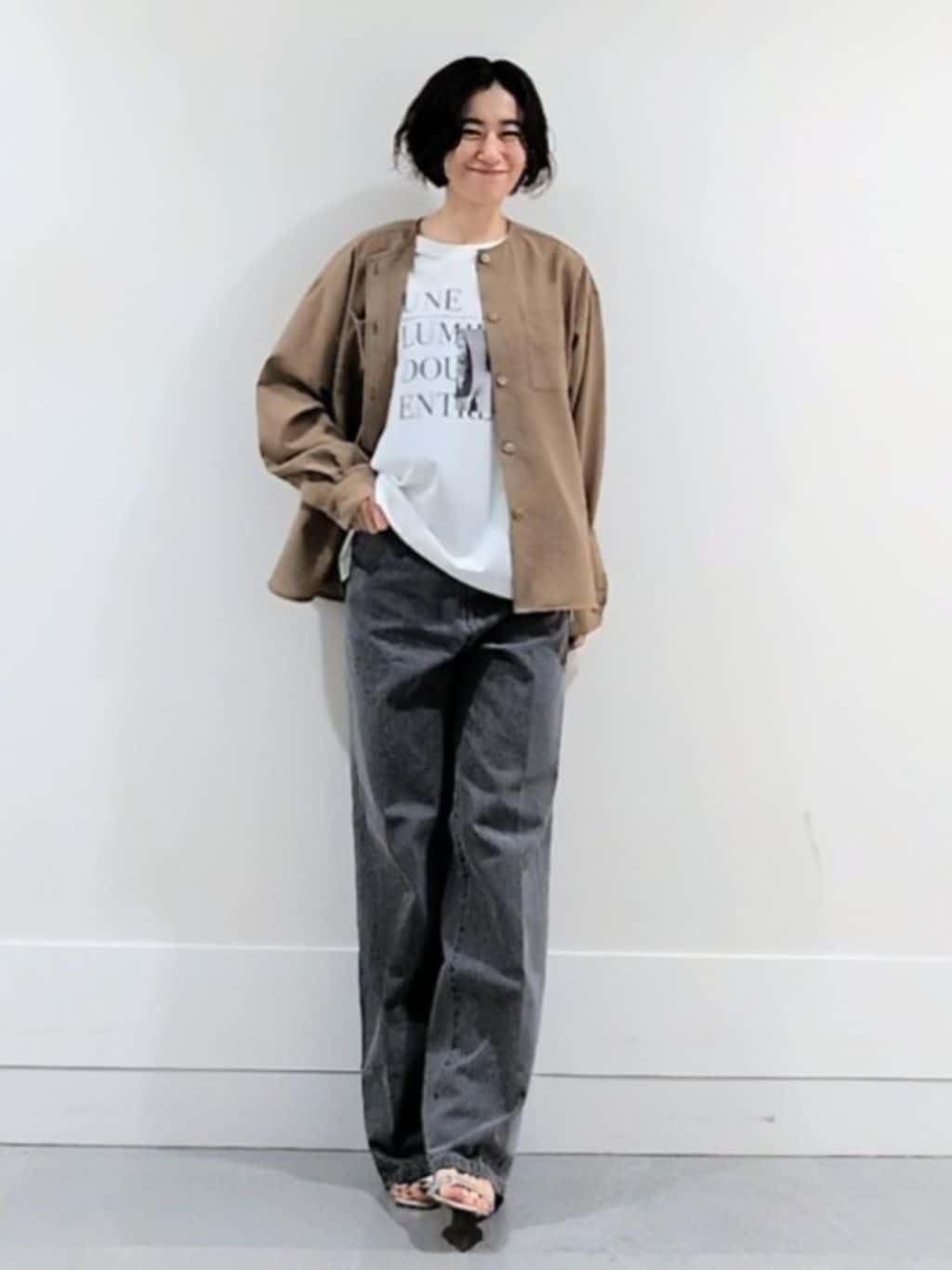 ミズタさんの「UNTITLED｜【秋も着られる/セットアップ可】リラククールシャツ」を使ったコーディネート