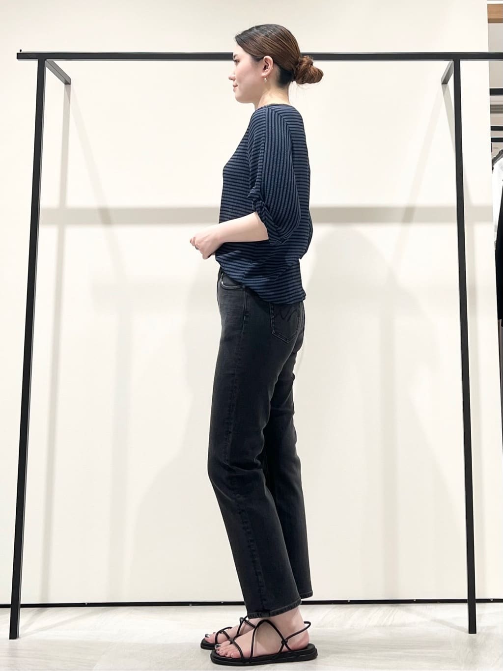 T.Kさんの「INDIVI｜【UVケア／吸汗速乾】凹凸素材ねじり袖トップス」を使ったコーディネート