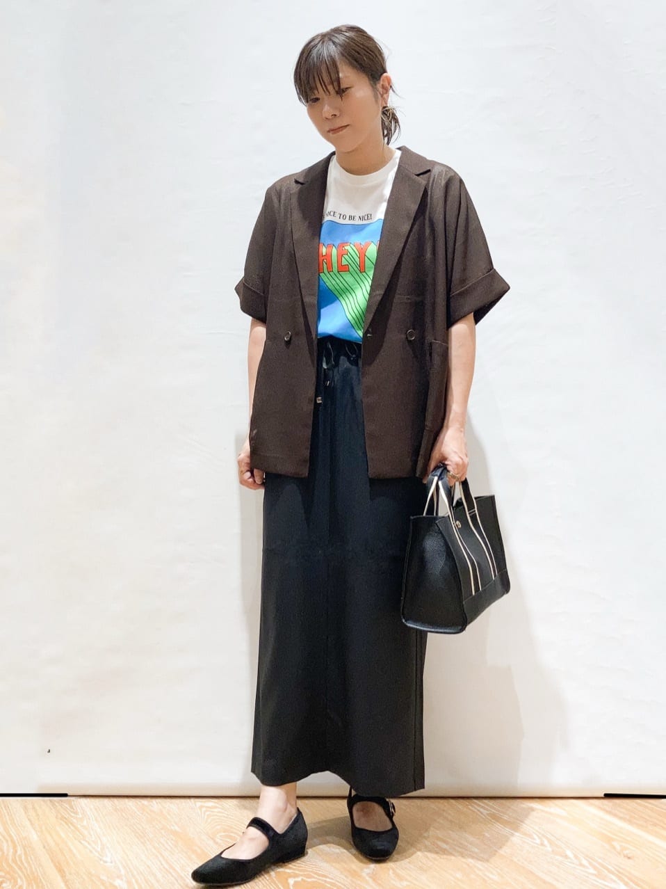 Shihoさんの「OPAQUE.CLIP｜【Pontre Studio／ポンレストゥディオ】別注グラフィックTシャツ」を使ったコーディネート