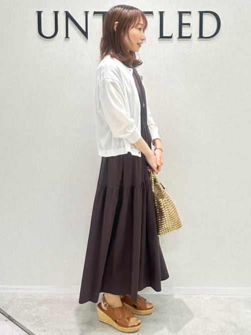 Miwaさんの「UNTITLED｜【ティアード/洗える】コットンロングワンピース」を使ったコーディネート